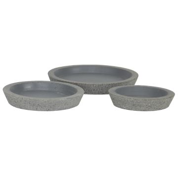 Soucoupe ronde pour pot de fleurs WISLLY en ciment, gris clair, 4 cm, Ø 35 cm Soucoupe ronde pour pot de fleurs WISLLY en ciment, gris clair, 4 cm, Ø 35 cm