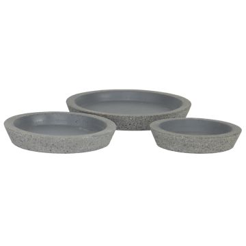 Soucoupe ronde pour pot de fleurs WISLLY en ciment, grise, 4 cm, Ø 30 cm Soucoupe ronde pour pot de fleurs WISLLY en ciment, grise, 4 cm, Ø 30 cm