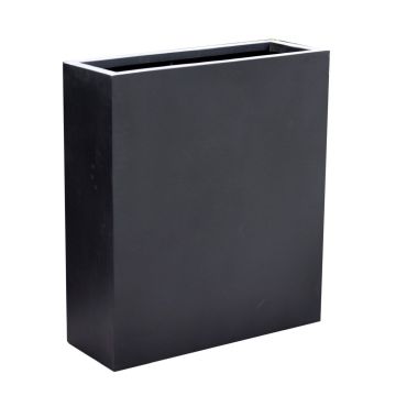 Bac à fleurs CHANKY en Fiberstone, noire, 100x30x80cm