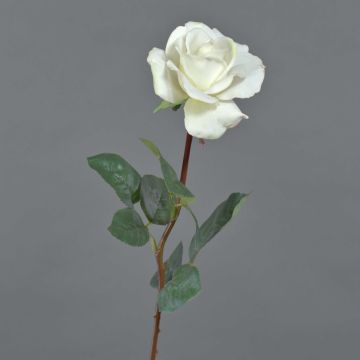 Rose décorative AMELIE, blanc, 70cm, Ø8cm
