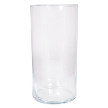 Vase cylindrique SANYA OCEAN en verre, transparent, 30cm, Ø15cm