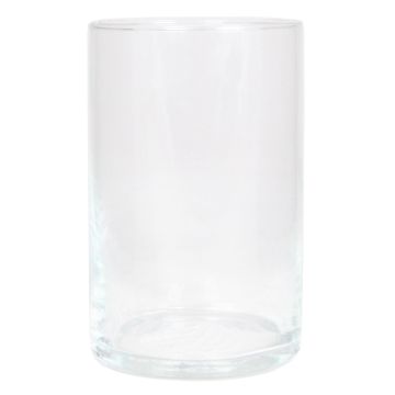 Vase cylindrique en verre SANYA OCEAN, transparent, 20cm, Ø12,5cm