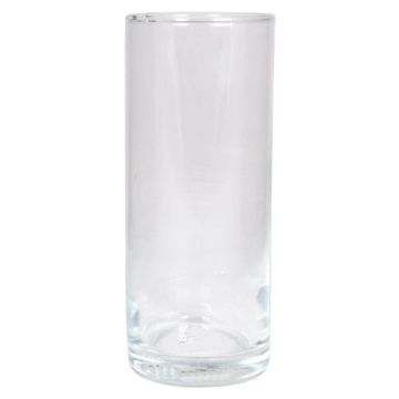 Vase cylindrique en verre SANYA OCEAN, transparent, 20cm, Ø8,5cm