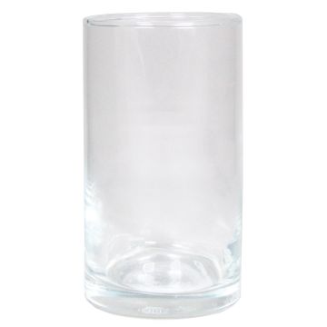 Vase cylindrique en verre SANYA OCEAN, transparent, 15cm, Ø8,5cm