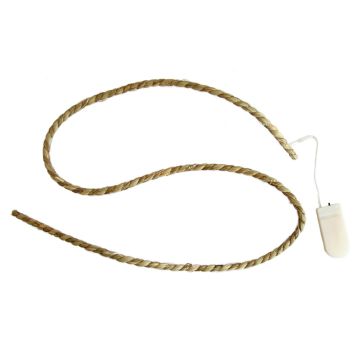 Corde en herbe ARNAR avec guirlande lumineuse blanc chaud, beige, Ø0,5cm
