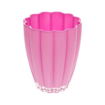 Vase de table BEA en verre, rose, 17cm, Ø14cm Vase de table BEA en verre, rose, 17cm, Ø14cm