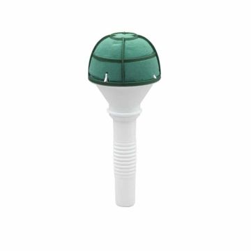 OASIS® Mousse à piquer humide pour un support de bouquet de mariée avec une poignée en plastique, grille, vert, Ø7cm