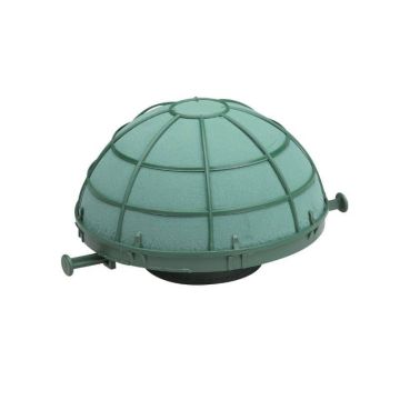 OASIS® Mousse à piquer humide pour un défilé de voitures, décoration de mariage, support en plastique, grille, avec une ventouse, vert, 13cm, Ø20cm