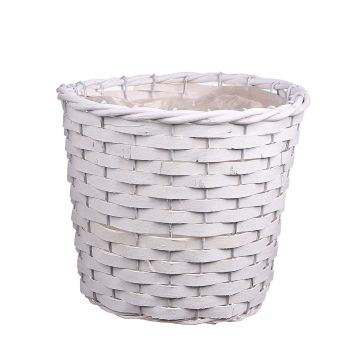 Panier à plantes AHMANIU, blanc, 17 cm, Ø 20 cm