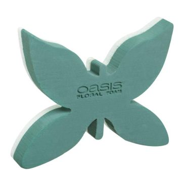 OASIS® Mousse à piquer humide Papillon , fond en mousse rigide de polystyrène, vert, 34,5x27,5x6cm