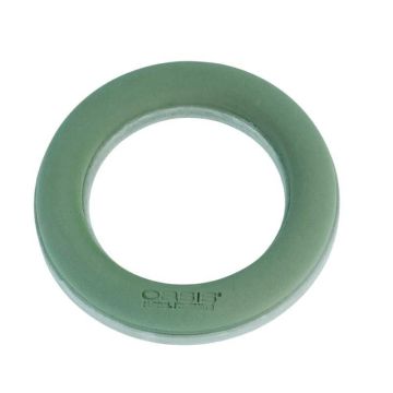OASIS® Mousse à piquer humide Anneau , fond en mousse rigide ECObase, vert, 4,5cm, Ø30cm