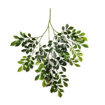 Branche artificielle de feuilles d'oranger en forme de losange SCUTI, difficilement inflammable, verte, 70 cm Branche artificielle de feuilles d'oranger en forme de losange SCUTI, difficilement inflammable, verte, 70 cm