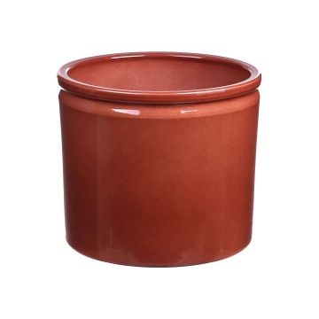 Pot de fleurs en céramique ALCHIBA, rouge-brun, 25,7cm, Ø27,8cm Pot de fleurs en céramique ALCHIBA, rouge-brun, 25,7cm, Ø27,8cm