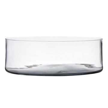 Bougeoir en verre ALEXIA, cylindre/rond, transparent, 11cm, Ø39cm