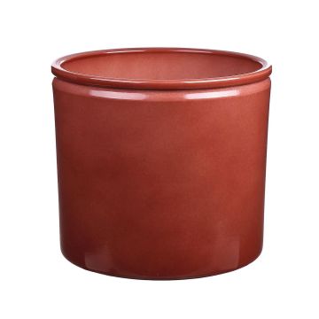 Pot de fleurs en céramique ALCHIBA, brun rouge, 17,6cm, Ø19,4cm