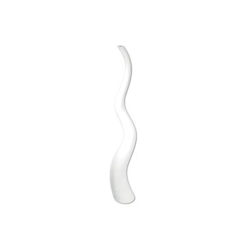 Vase design WALENTINA en forme de vague, blanc, 158 cm, Ø 20 cm