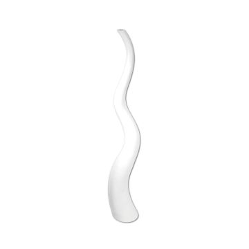 Vase design WALENTINA en forme de vague, blanc, 101 cm, Ø 18 cm