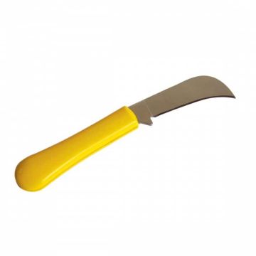 Couteau pliant de fleuriste OASIS®, lame courbée, jaune Couteau pliant de fleuriste OASIS®, lame courbée, jaune