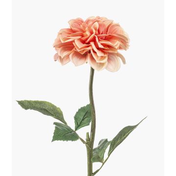 Fleur synthétique dahlia TOWMER, collection Eco, couleur pêche, 55cm