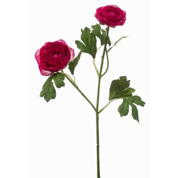 Branche de renoncule artificielle FLORANCE, fuchsia foncé, 45cm
