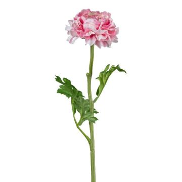 Fleur décorative Renoncule GRINTEL, rose, 45cm, Ø9cm