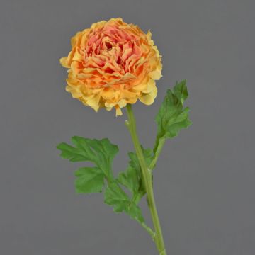 Fleur décorative Renoncule GRINTEL, abricot, orange-saumon, 45cm, Ø9cm Fleur décorative Renoncule GRINTEL, abricot, orange-saumon, 45cm, Ø9cm