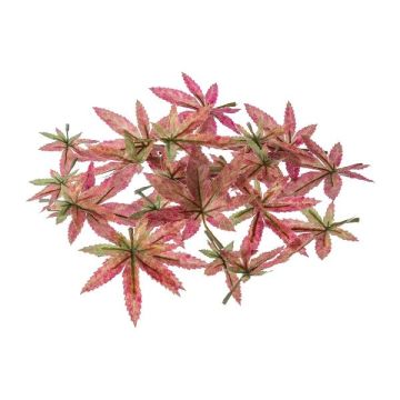 Feuille artificielle Érable du Japon FANTIN, 24 pièces, vert-rose, Ø7-9cm