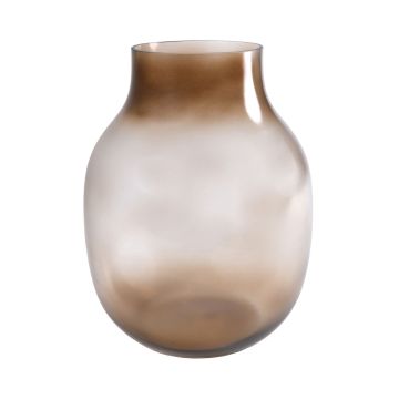 Vase à fleurs RAIDON en verre, orange-brun-transparent, 26cm, Ø17cm Vase à fleurs RAIDON en verre, orange-brun-transparent, 26cm, Ø17cm