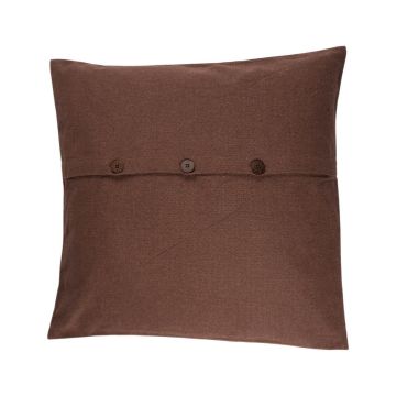 Coussin pour canapé TALINA, avec boutons, marron, 50x50cm