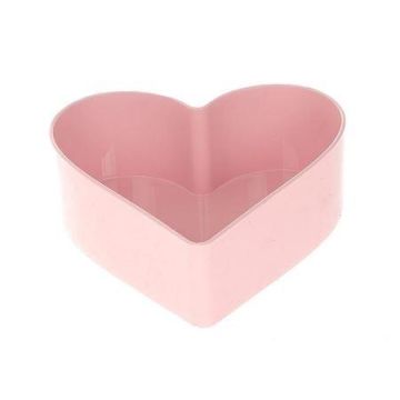 Coupe en forme de cœur HAVIN en plastique, rose, 15x15x7cm