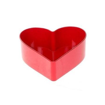 Coupe en forme de cœur HAVIN en plastique, rouge, 15x15x7cm