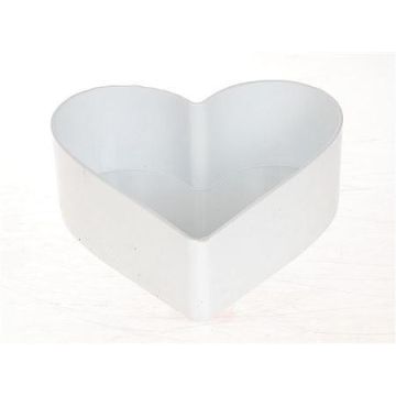Coupe en forme de cœur HAVIN en plastique, blanc, 22x20x7,5cm