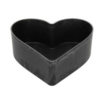 Coupe en forme de cœur HAVIN en plastique, noir, 22x20x7,5cm