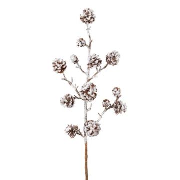 Branche décorative Sapin JORFEN avec des pommes de pin, enneigé, blanc-brun, 60cm Branche décorative Sapin JORFEN avec des pommes de pin, enneigé, blanc-brun, 60cm