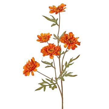 Branche artificielle Chrysanthème PRUDENCE, collection écologique, orange-jaune, 75cm, Ø5-6,5cm
