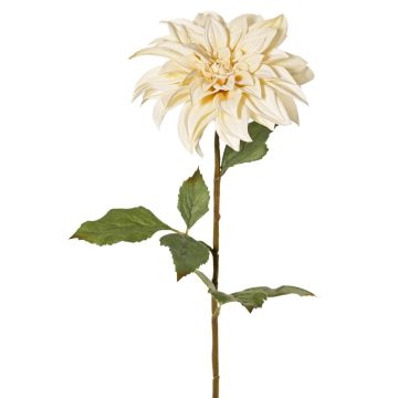 Dahlia artificiel PHILLIPPA, collection écologique, crème-jaune, 65cm, Ø15cm