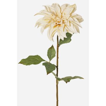 Dahlia artificiel PHILLIPPA, collection écologique, crème-jaune, 65cm, Ø15cm