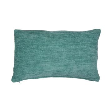 Coussin décoratif en toile KALUA, bleu pétrole, 50x30cm