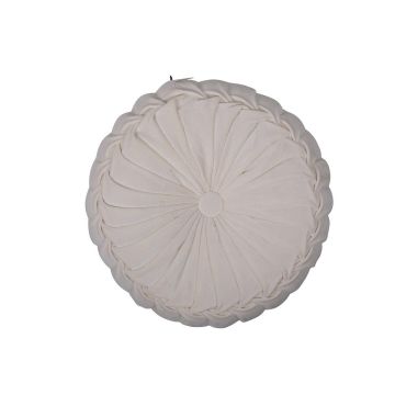 Coussin rond / Pouf BELLONA, ivoire, 10x60cm