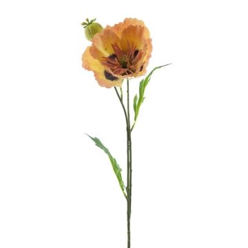 Coquelicot artificiel EDESSA, pêche-orange, 80cm, Ø11cm Coquelicot artificiel EDESSA, pêche-orange, 80cm, Ø11cm