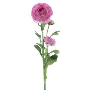 Fleur décorative Renoncule PROTO, fuchsia, 65cm