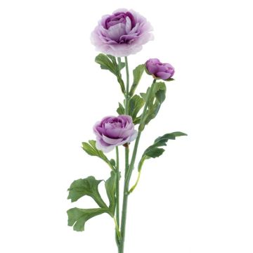 Fleur décorative Renoncule PROTO, lilas-blanc, 65cm