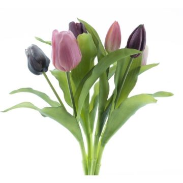 Bouquet de tulipes décoratives LONA, mauve-violet, 30cm, Ø20cm Bouquet de tulipes décoratives LONA, mauve-violet, 30cm, Ø20cm