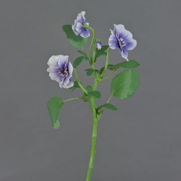 Branche artificielle Pensée SIANIE, lilas-bleu-blanc, 35cm, Ø4-6cm