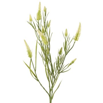 Branche artificielle Trèfle EUTIN avec des fleurs, blanc-vert, 80cm