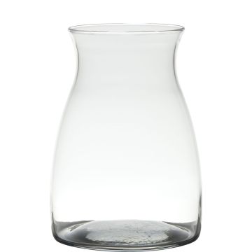 Vase à fleurs en verre MAISIE, transparent, 20cm, Ø14cm