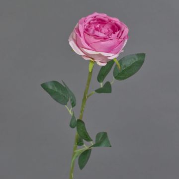 Fleur artificielle Rose THYRI, rose-fuchsia, 65 cm, Ø 10 cm