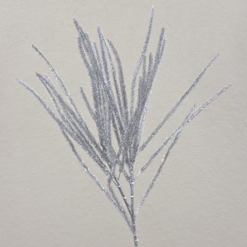 Branche de cèdre artificielle THEOBALD, pailletée, argentée, 60cm