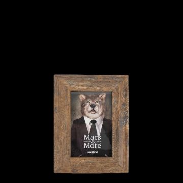 Cadre photo en bois ESKIL, imprimé, marron, 15 x 10 x 2 cm