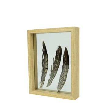 Cadre double vitrage en bois NIELAS, marron, 22 x 17 x 5 cm